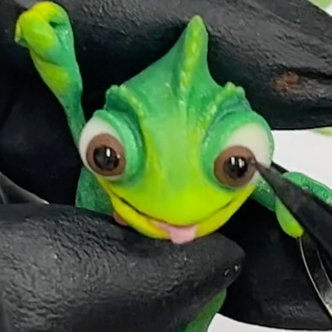 Online Fantasy Nail Art Masterclass - Pascal the Chameleon - Hazel Dixon