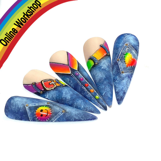 Neon Denim Design Workshop - Hazel Dixon
