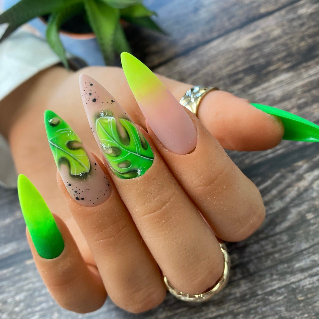 Tropical Leaves Nail Art Workshop - Hazel Dixon